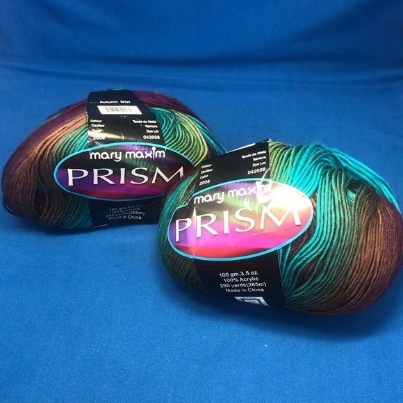 Prism Mary maxim Autum Mist color 2008 light3 acrylic 3.5 Oz